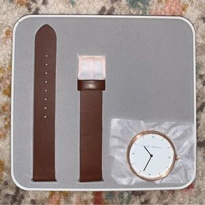 Gold/Brown Leather Watch